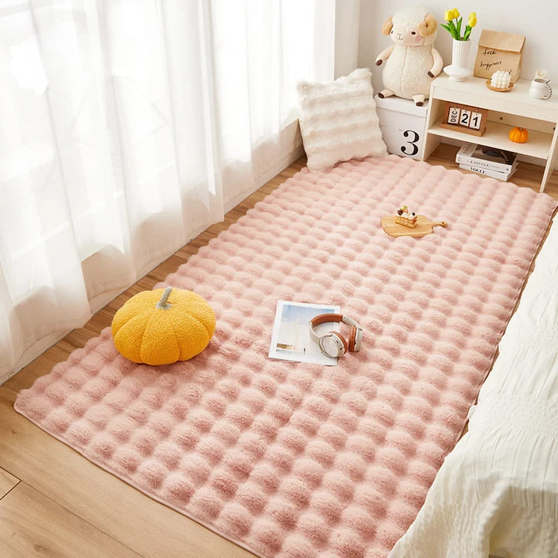 Tapete Pelúcia Antiderrapante Felpudo Lavável Cinza