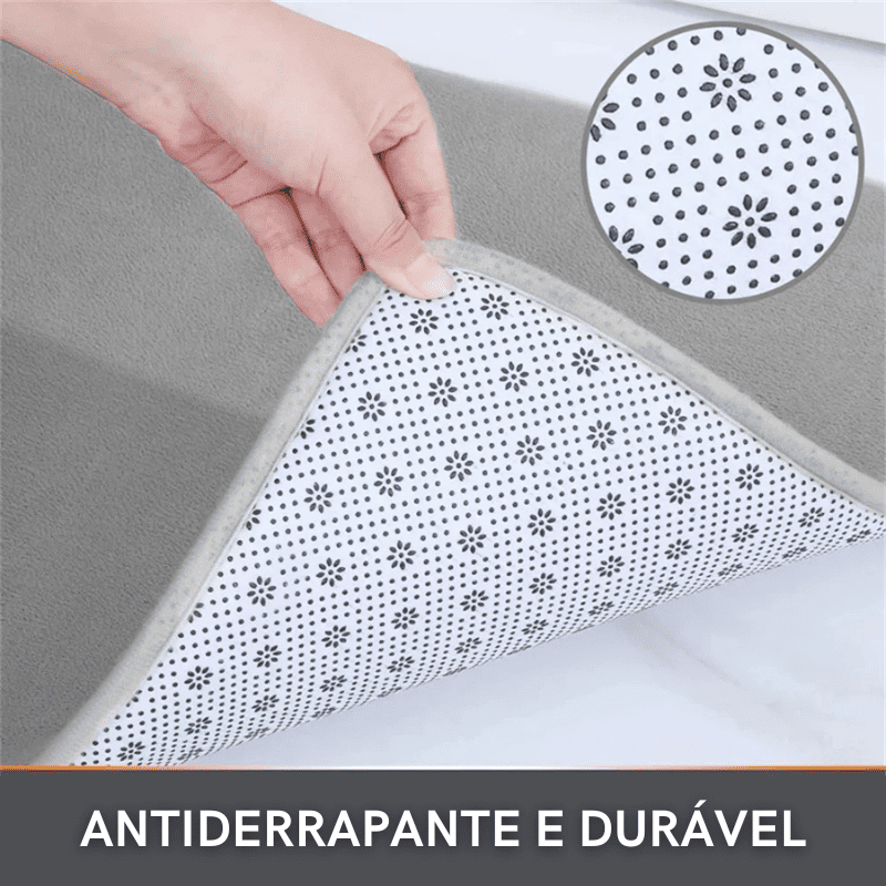 Tapete de Banheiro em Veludo Antiderrapante Absorvente