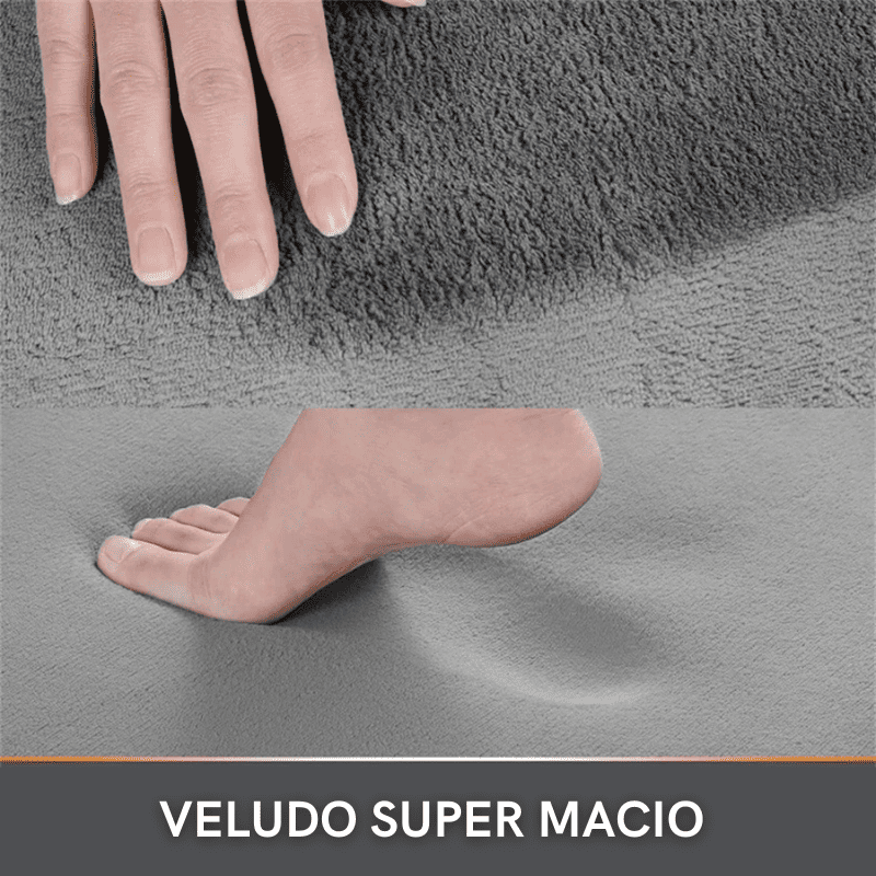 Tapete de Banheiro em Veludo Antiderrapante Absorvente