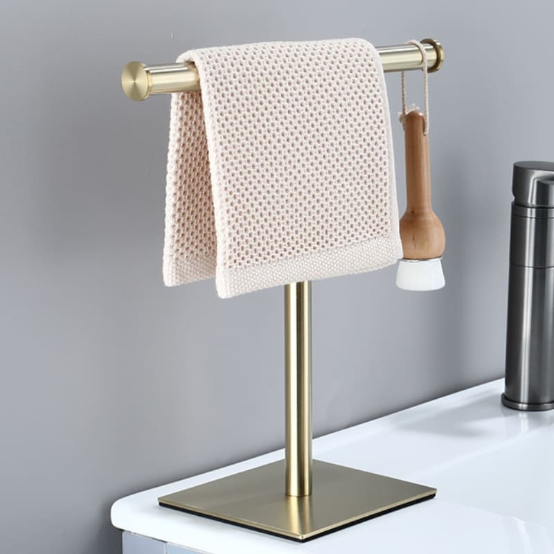 Toalheiro De Mesa Em Aço Inox Com Base Emborrachada