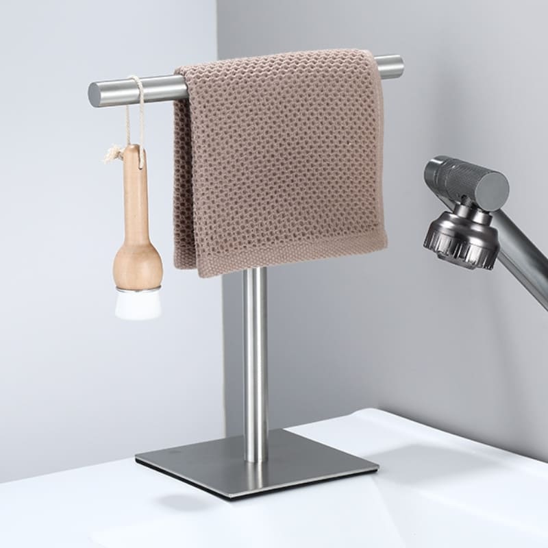 Toalheiro De Mesa Em Aço Inox Com Base Emborrachada