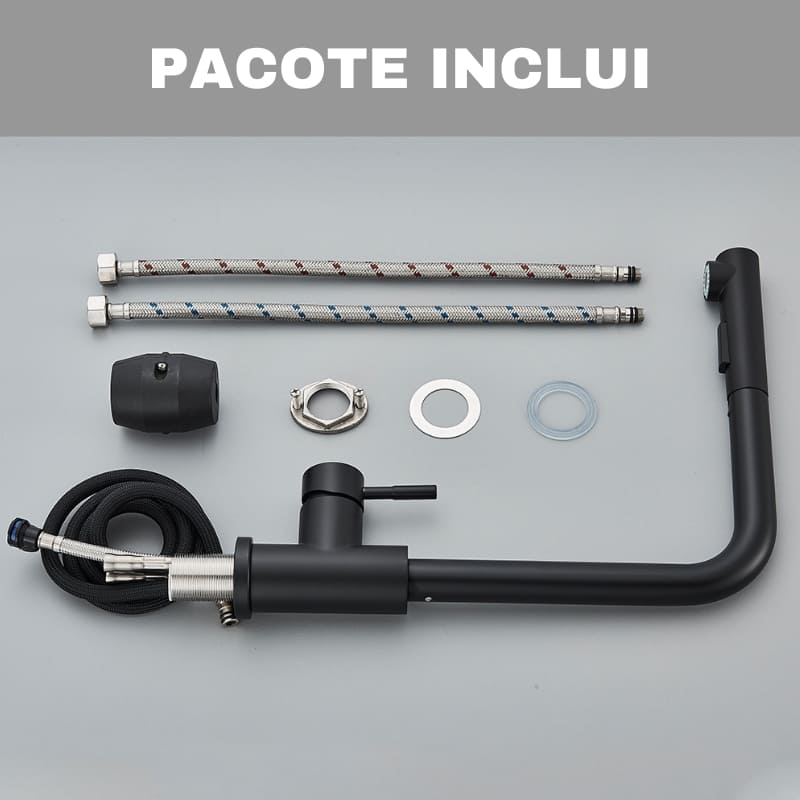 Torneira Gourmet Retrátil 360° Monocomando Cozinha