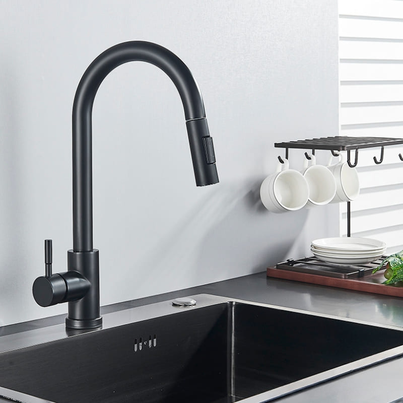 Torneira Gourmet com Sensor e Bica Retrátil 360 com Ducha