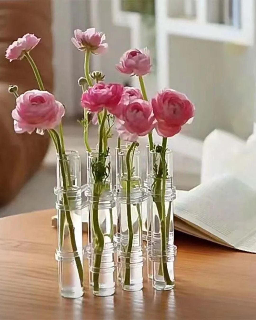 Vaso Suspenso de Vidro Tubular  Elegante - Kit 4 ou 6 Unidades