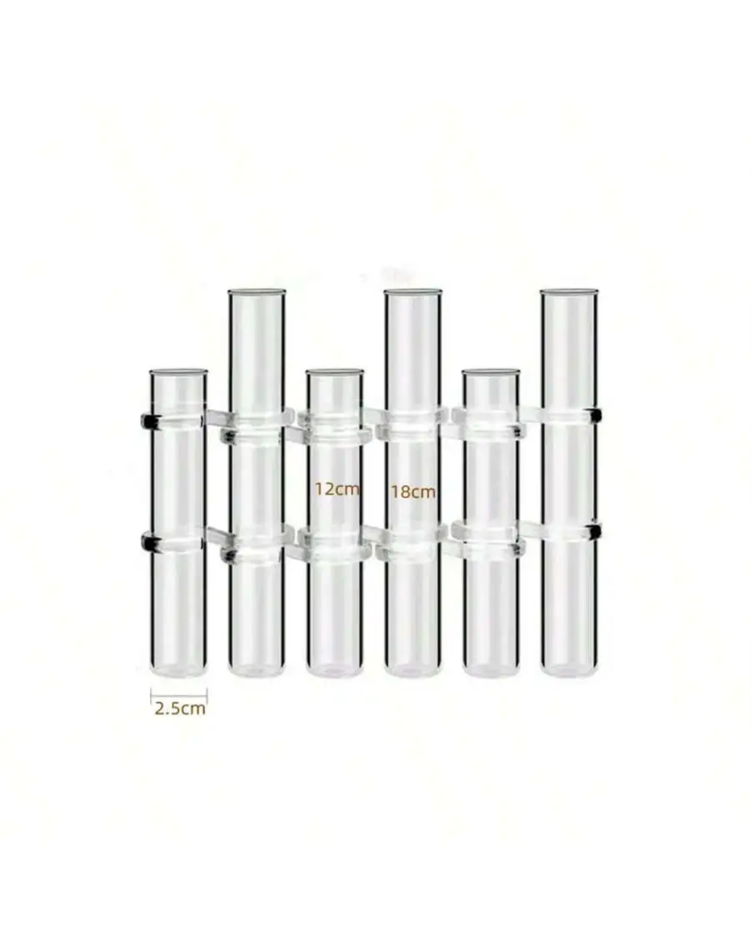 Vaso Suspenso de Vidro Tubular  Elegante - Kit 4 ou 6 Unidades